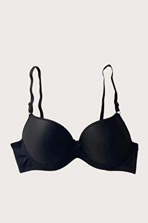 Mikro Kumaş Push Up Dolgulu Balenli Günlük Tek Destekli Sütyen