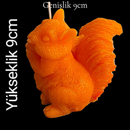 dekoratif mutlu sincap modeli mum