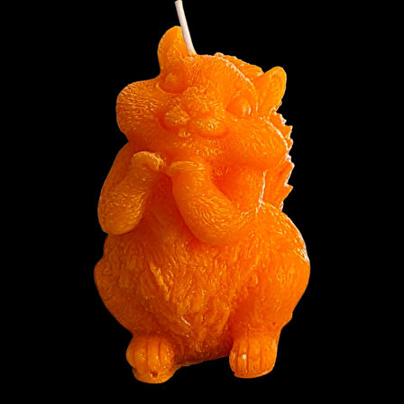 dekoratif mutlu sincap modeli mum