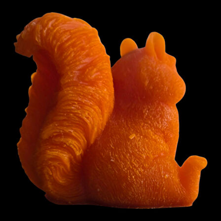 dekoratif mutlu sincap modeli mum