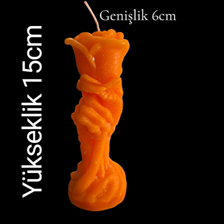 dekoratif hayalet eli gül modeli mum