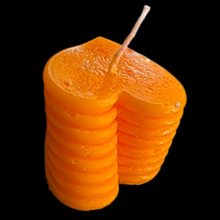 dekoratif kalp figürü kokul mum