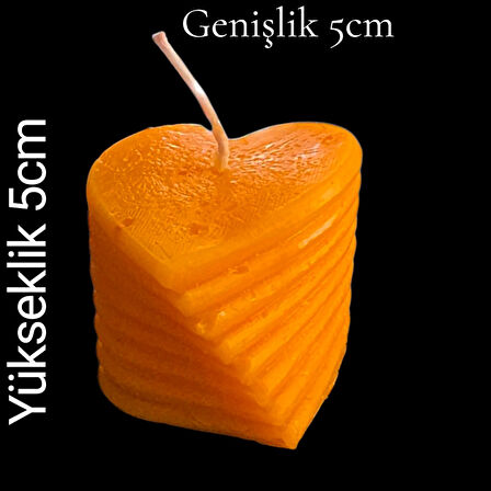 dekoratif kalp figürü kokul mum