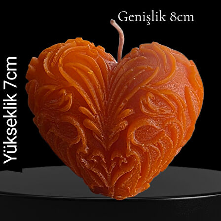 dekortif kalp kokulu mum figürü