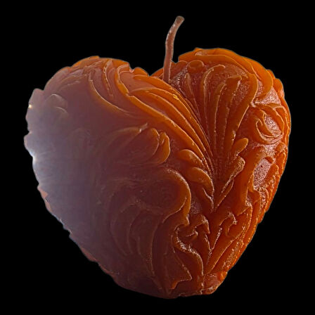 dekortif kalp kokulu mum figürü