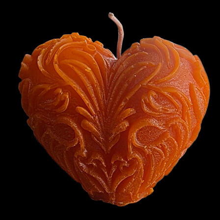 dekortif kalp kokulu mum figürü