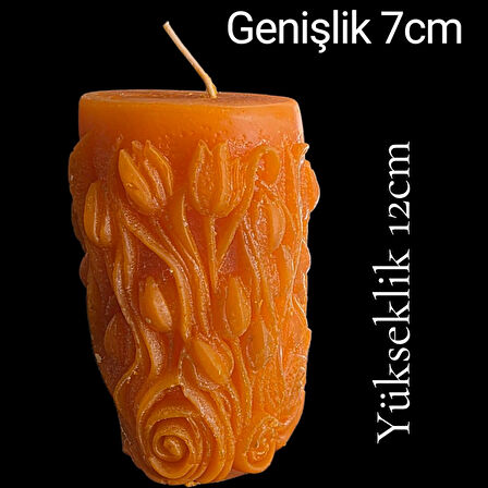 dekoratif çiçek desenli kokulu mum