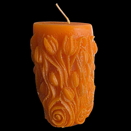 dekoratif çiçek desenli kokulu mum