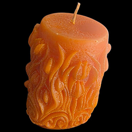 dekoratif çiçek desenli kokulu mum