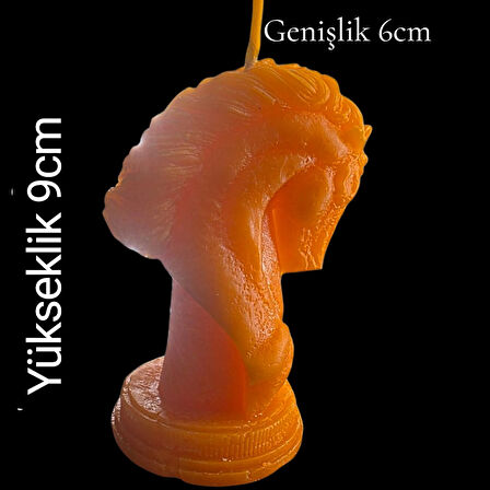 dekoratif at figürü kokulu mum