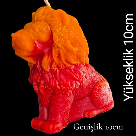 dekoratif aslan figürü kokulu mum