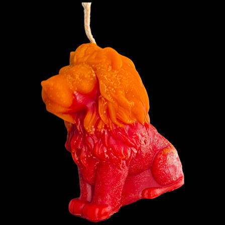 dekoratif aslan figürü kokulu mum