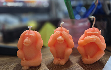 dekoratif 3 matmum kokulu mum