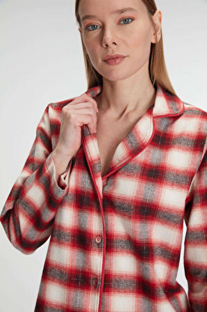 PamukluUzun Kol Gömlek ve Pantolon Takım