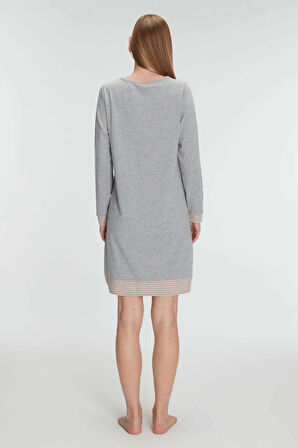 PamukluUzun Kollu Gecelik