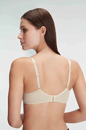 BalenliDesteksiz Dolgusuz Askıları Çıkabilen Günlük Klasik T-Shirt Sütyeni