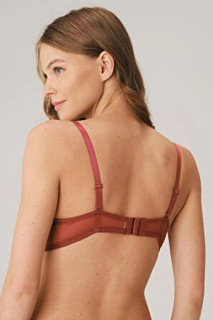 BalenliDestekli Dolgulu Askıları Çıkabilen Yaka Detaylı T-Shirt Sütyeni