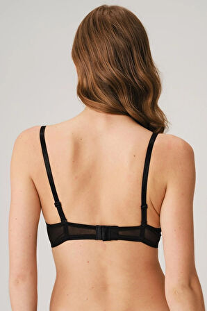 BalenliDestekli Dolgulu Askıları Çıkabilen Yaka Detaylı T-Shirt Sütyeni