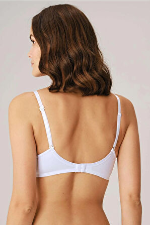 BalenliDesteksiz Dolgusuz Askıları Çıkabilen Günlük Klasik T-Shirt Sütyeni