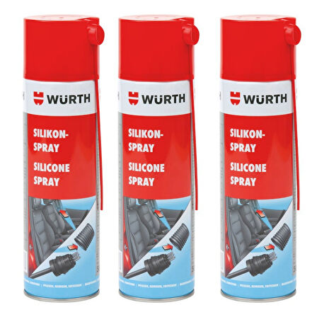 Würth Silikon Sprey 500 ml (Metal Plastik Lastik Parçalar için uzun süreli koruma)