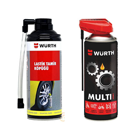 Würth 2'li Bakım Seti (Lastik Tamir Kiti - Multi Kobra 5in1)