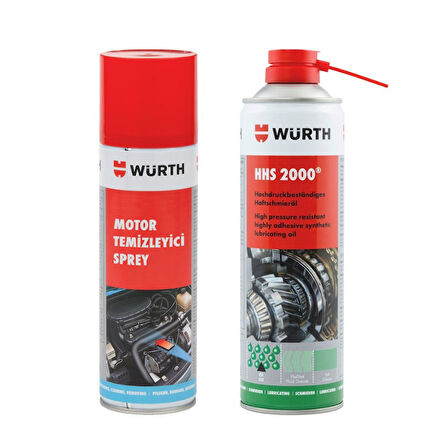 Würth 2'li Bakım Seti (Motor Temizleme Spreyi-Hhs 2000 Yağlama Spreyi)