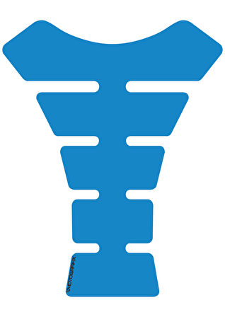 Motografix Plain Spine Blue Metallic Tankpad