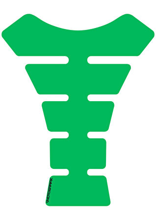 Motografix Plain Spine Green Metallic Tankpad 