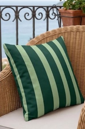 4'lü Set Kahve ve Kedi Temalı Dekoratif Kırlent Kılıfı 43x43 cm Çift Taraflı Yeşil Kombin