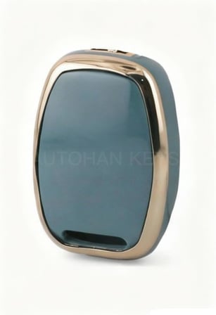 AutoHan Keys Honda Civic Fd6, Crv, Accord 3 Buton Nano Anahtarlık Kılıfı, Gri ve Gold Renk, Premium Koruyucu Kaplama