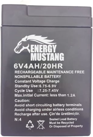 6 Volt 4 Amper Bakımsız Kuru Akü 6v 4 Ah 2021 Üretim Yılı