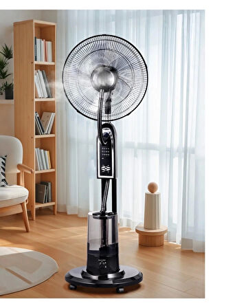 Kumandalı Buzlu Vantilatör Buharlı Nemlendirici Fan Zaman Ayarlı Ultra Sessiz