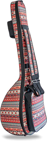 PANDURA MÜZİK PANDURA MÜZİK Profesyonel SU GEÇİRMEZ 20 MM PEDLİ Gigbag Uzun Bağlama Saz Kılıfı Otantik