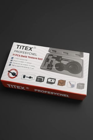 Titex Delik Açma Testere Seti, Ahşap Demiri Ağaç Delme, 19‑64 mm, Panç, Buat Açma Takımı, Kontrplak, Plastik, Alçıpan, MDF, İnce Alüminyum İçin Üstün Performans (11 Parça)