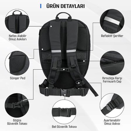 PROSEV SIRT ÇANTASI LED KNIGHT SE