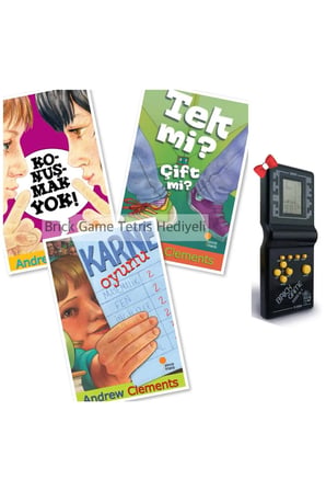 Konuşmak Yok - Tek mi? Çift mi? - Karne Oyunu & Andrew Clements 3 Kitap, Brick Game Tetris Hediyeli