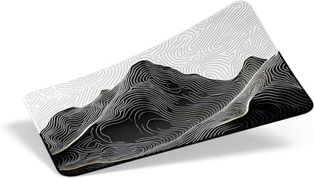 90X40 CM XXL Gaming Mouse Pad [High Density Hybrid Kumaş] [Kaymaz Taban] [Yüksek Çözünürlüklü Baskı] Fare Altlığı Oyuncu Mousepad (Mountain İzohips)