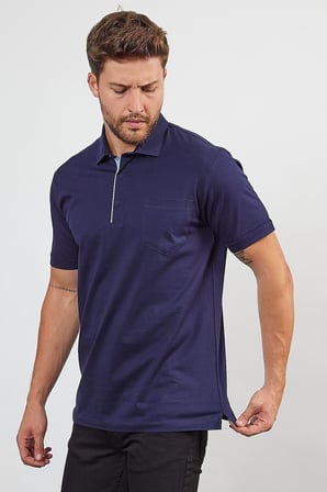 Erkek Basic Cepli Çıtçıtlı Dar Kahverengi Polo Yaka Tişört