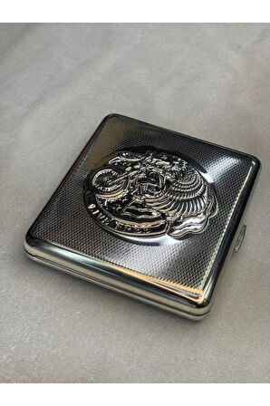 Sorendy 20135 Metal Sigara Tabakası Kare Tasarım Standart Kısa Tabla 90mm