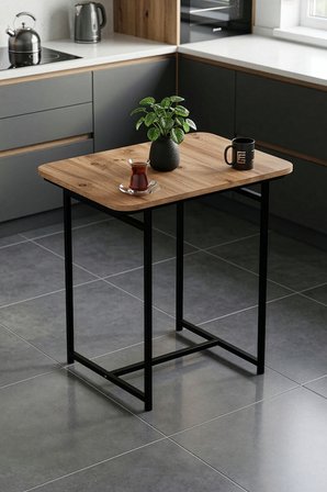 Mutfak Masası Modern 2 Kişilik Yemek Masası Şık Dayanıklı Balkon Cafe Bahçe Masa Minör