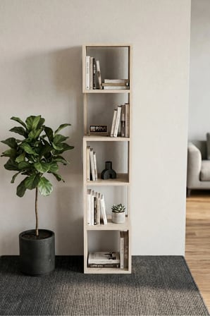 5 Katlı Modern Dekoratif Kitaplık ve Çok Amaçlı Raf Ünitesi