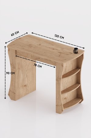 Mutfak Masası Mutfak Adası Ada Masa Bar Masası Kahvaltı Masası Raflı Çok Amaçlı Dolap Modern Masa 120x60 cm Sepet