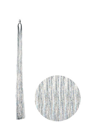 Saç Simi - Hair Tinsel Gümrüş Gri Saça Düğüm Atılarak Takılan Parıltılı Aksesuar