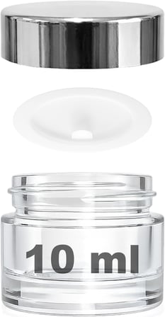 Mini Şeffaf Cam Kavanoz, 10 ml Hacimli, Sızdırmaz Aynalı Kapaklı, Krem ve Kozmetik Saklama Kutusu, Lip Balm 1 Adet