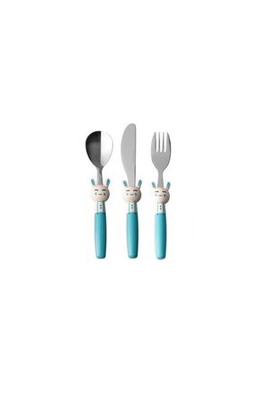 Porland Mini Rabbit Çocuk Çatal Kaşık Bıçak Takımı 3 Parça