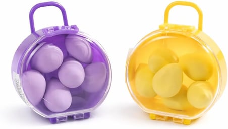 Makyaj Süngeri Seti 6’lı, 2 Set, Taşınabilir Kutulu, (Asorti Renk) Ultra Yumuşak Blender Süngerler, Islanınca Genişler, Pürüzsüz Fondöten, Kapatıcı Uygulama, Günlük ve Profesyonel Kullanım