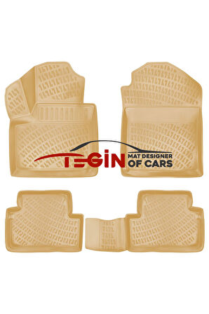 Ford Connect cepli  Bagaj Havuzu 2005 + Bej 3D Havuzlu Paspas