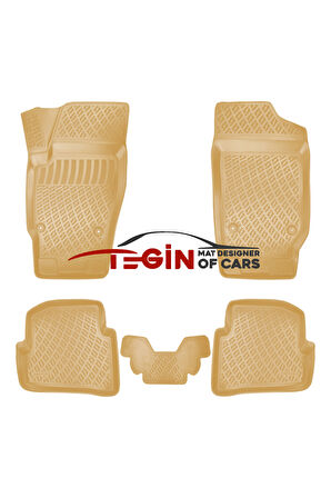 Seat İbiza HB 2012  Bagaj Havuzu + Bej 3D Havuzlu Paspas