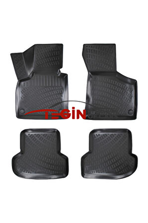 AUDİ A3 HB Bagaj Havuzu 2008 + Siyah 3D Havuzlu Paspas