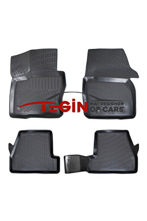 Ford Focus 3 Sedan Düz Zemin İnce Stepne Kulaklı Bagaj Havuzu 2011-2014 + Siyah 3D Havuzlu Paspas